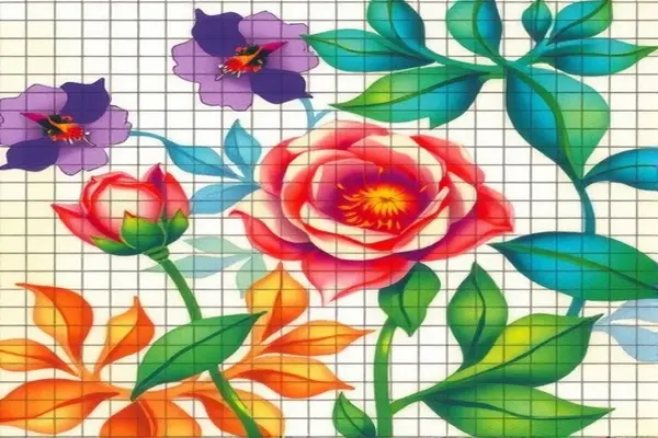 Aprimore pinturas virtuais com mosaicos aquarelados em painéis decorativos de contraste delicado